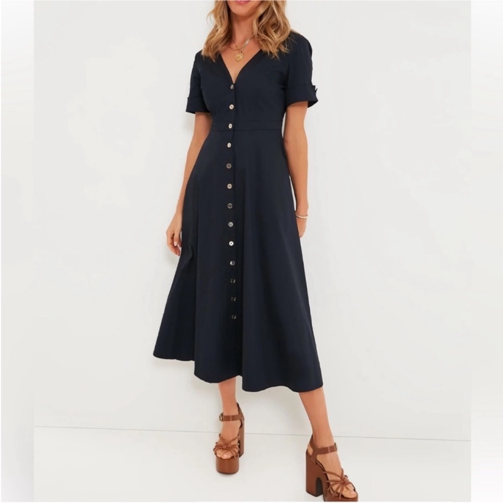 Tuckernuck Navy Button-Down Maxi Dress